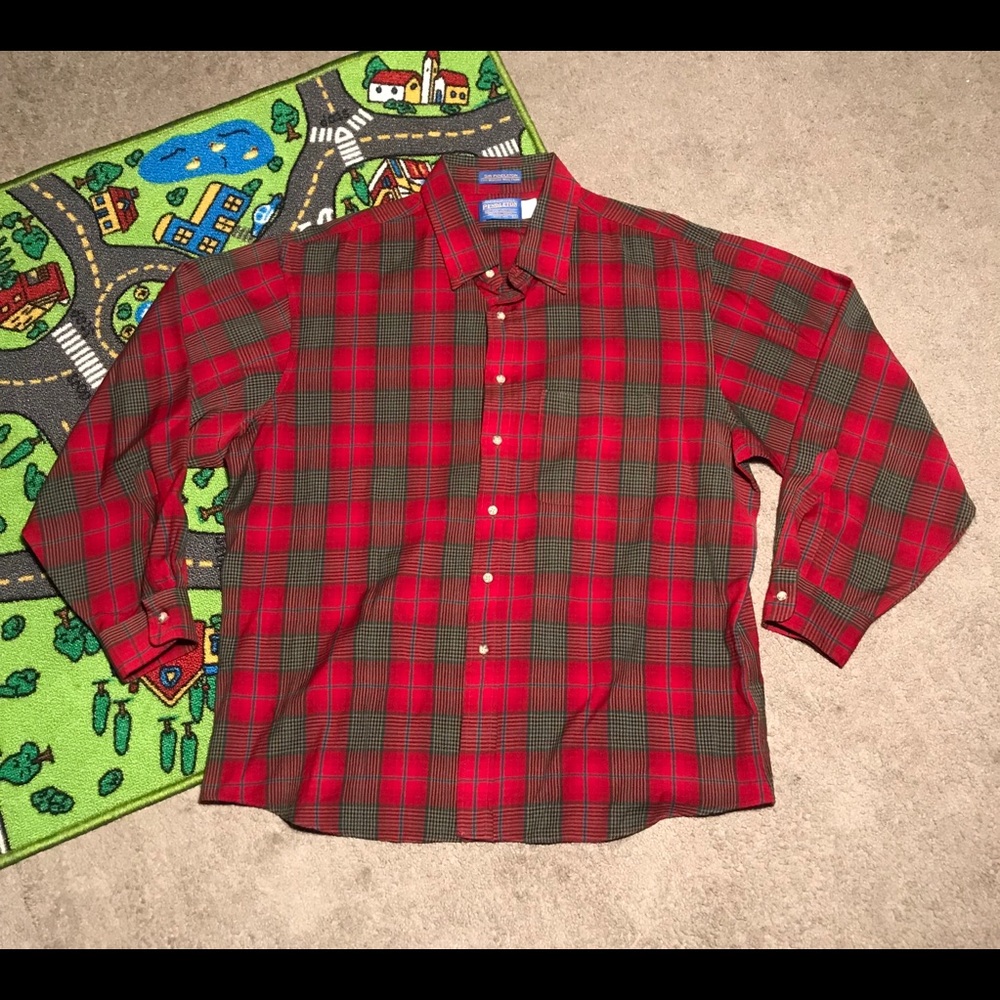 VTG Pendleton plaid button down shirt XXL RARE